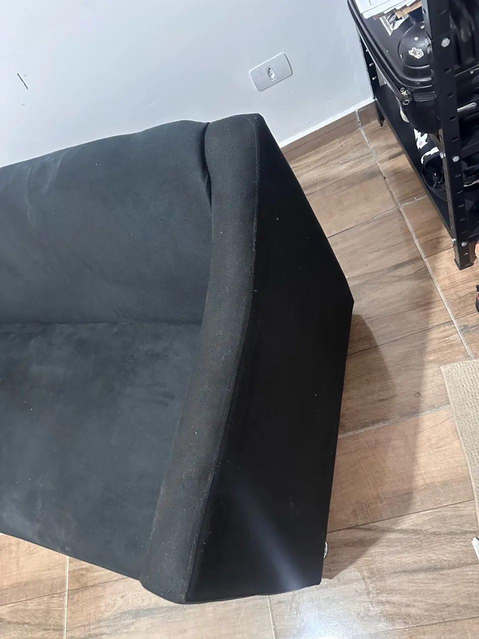 Sofá de 2 Lugares Preto - R$ 250,00 - Foto 3