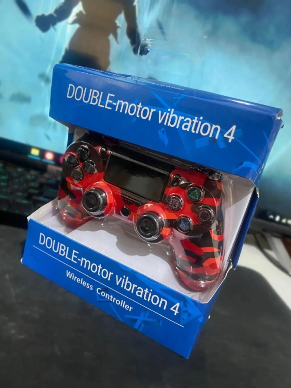 Controle de PS4 Vermelho Camuflado - Foto 4