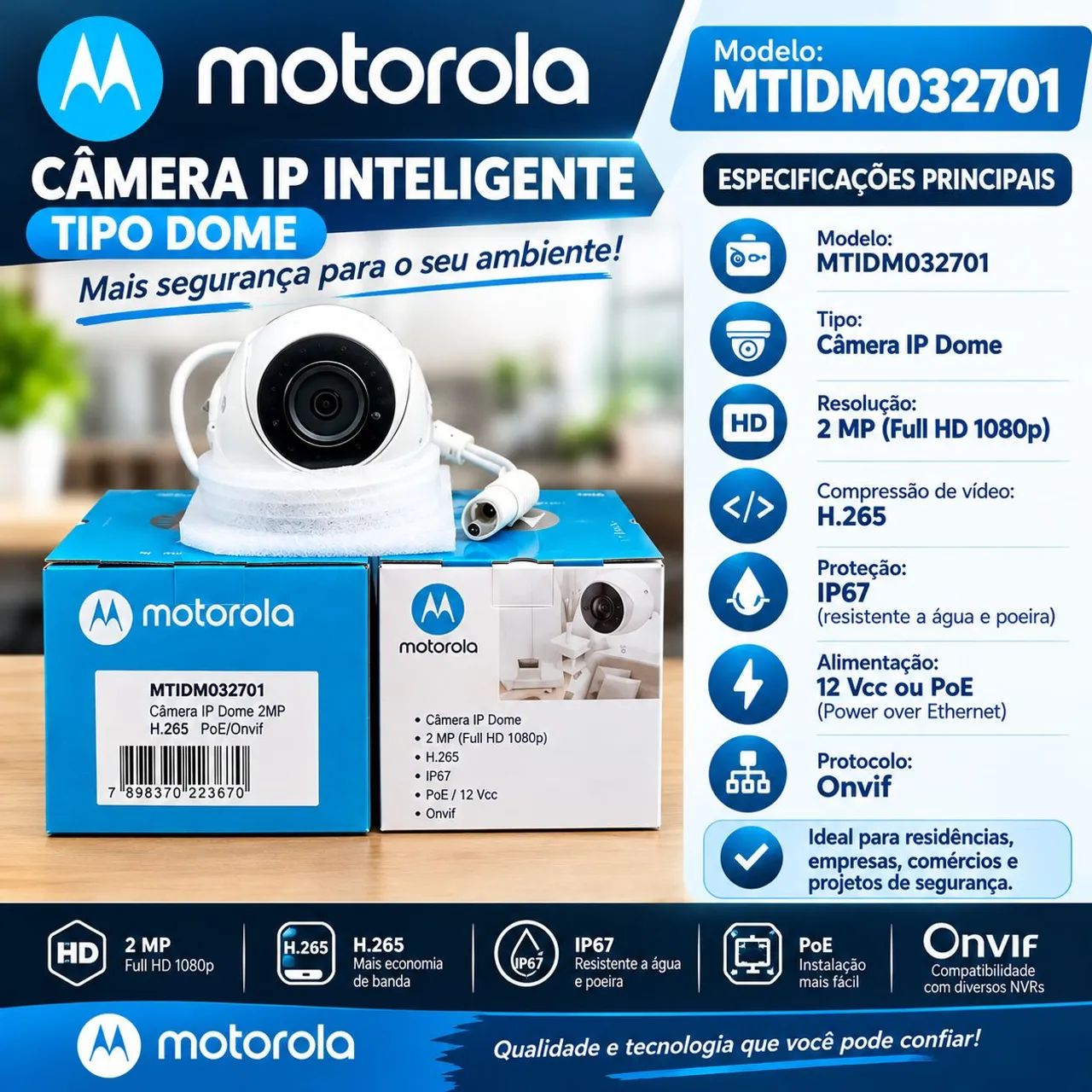 Camera de segurança IP Motorola 
