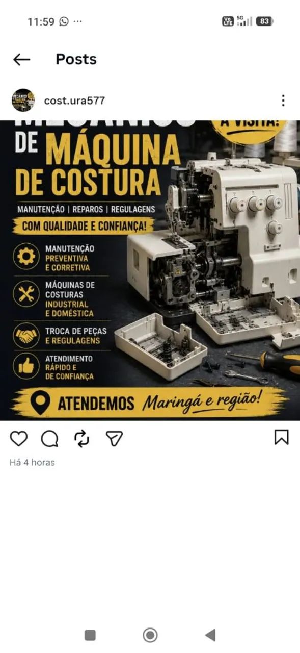 Mecânico de máquina de costura  - Foto 3