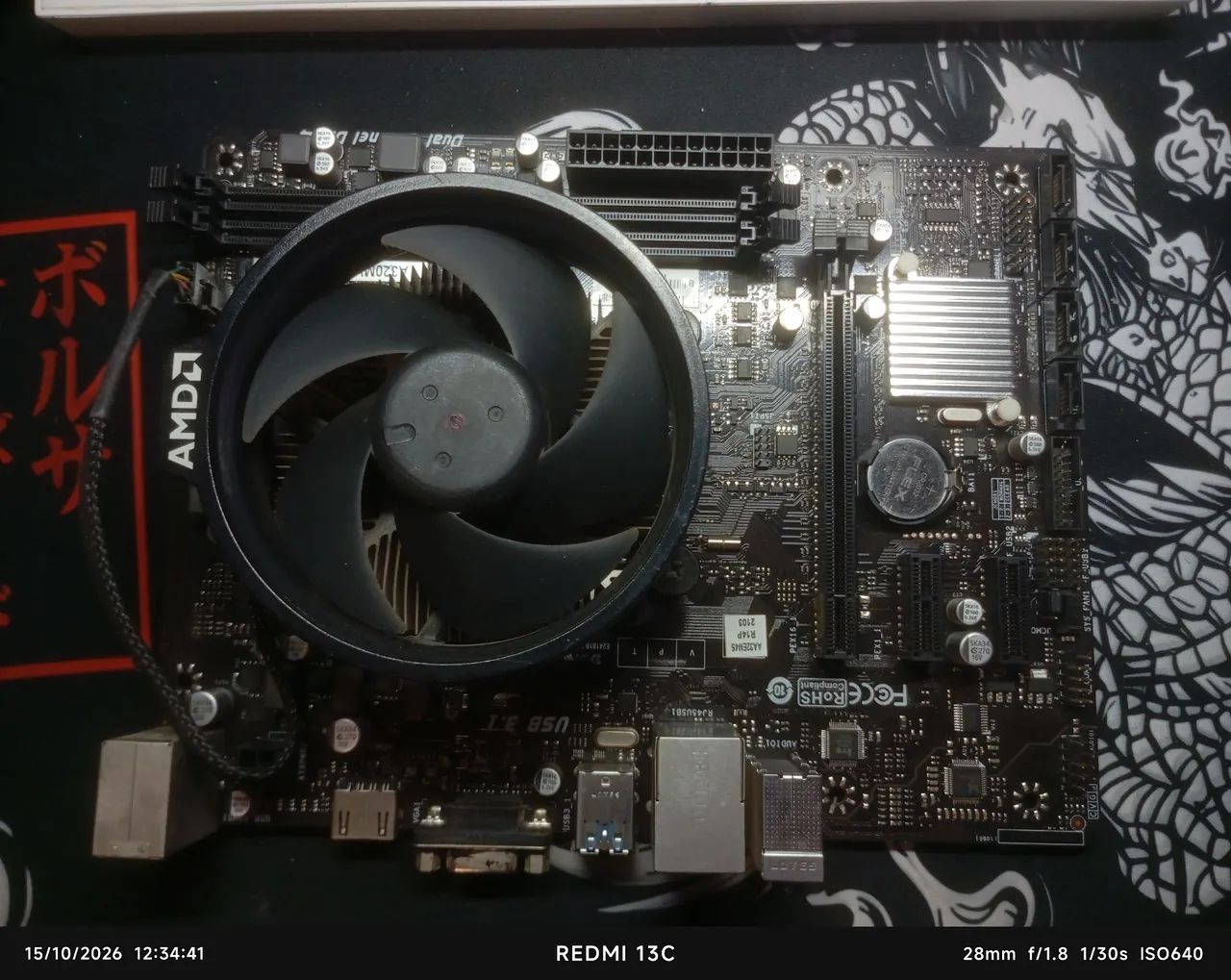 Placa mãe a320mh com processador amd a10 9700