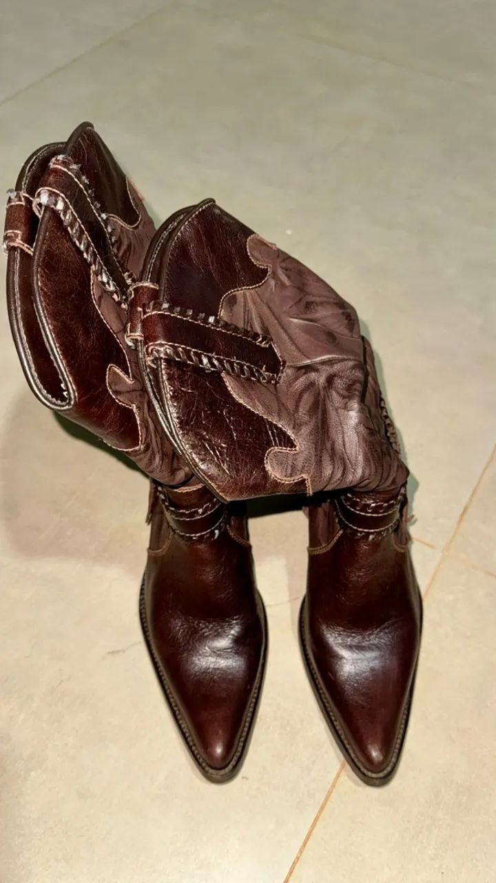 Bota Country Feminina Vimar Boots Marrom Nº 32 - Foto 2