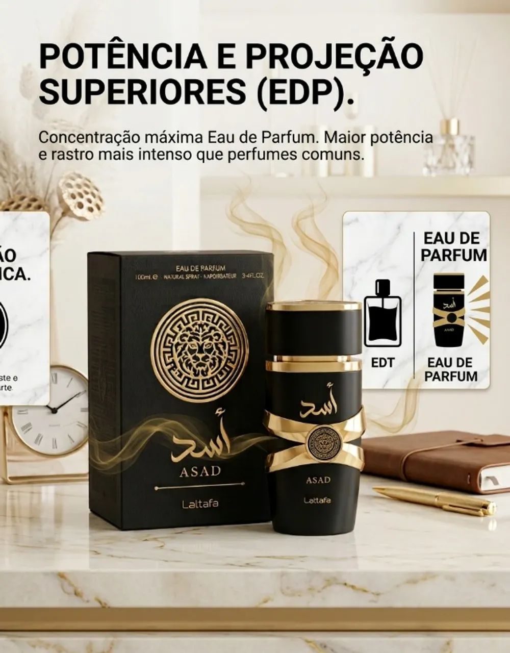 Perfume Asad Lattafa EDP Masculino 100ml - Foto 4