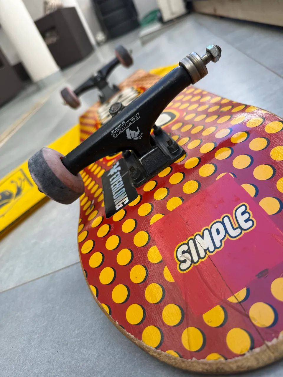 Skate Completo Simple 8.0 - Trucks Funhouse + Rolamentos Everlong - Foto 3