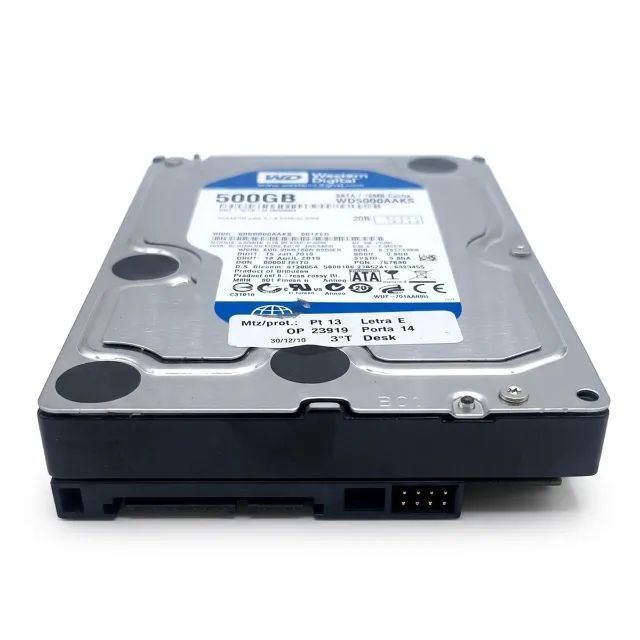 HD Interno Western Digital Caviar Blue 500GB 3.5 Polegadas SATA II WD5000AAKS Para PC - Foto 3