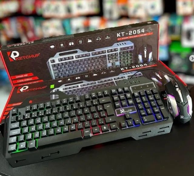 Kit teclado gamer KP-2054, alta qualidade