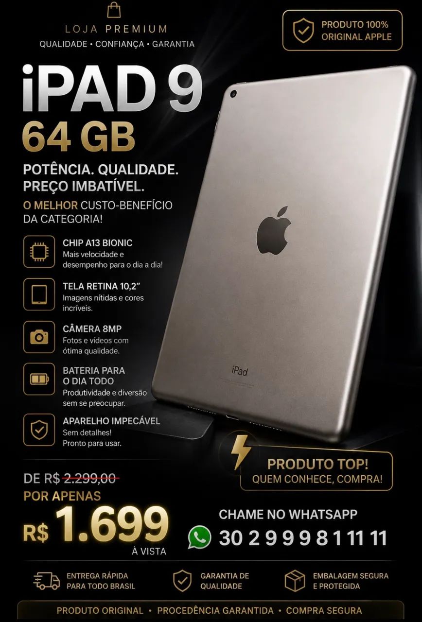 Venda de iphad 9