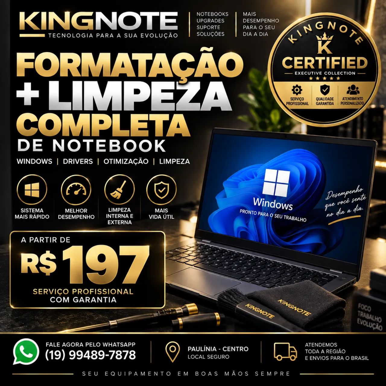 Formatação e Limpeza de Notebook Windows 11 Manutenção Completa