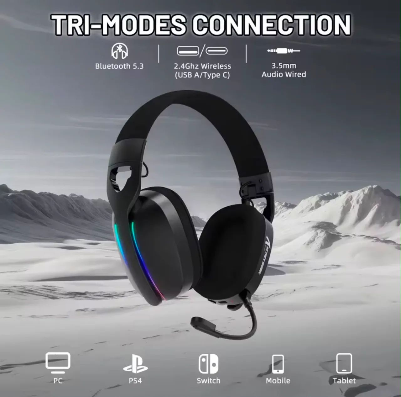 Headset Attack Shark L90 sem fio. @importech_084 - Foto 2
