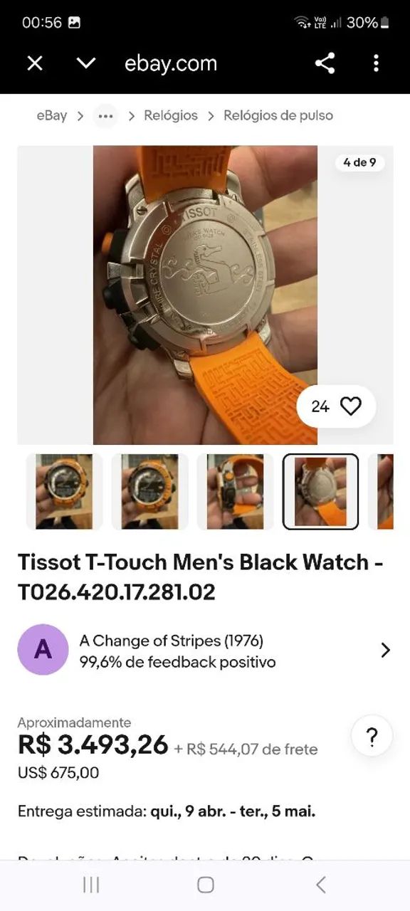 Tissot touch sea touch Orange  - Foto 6