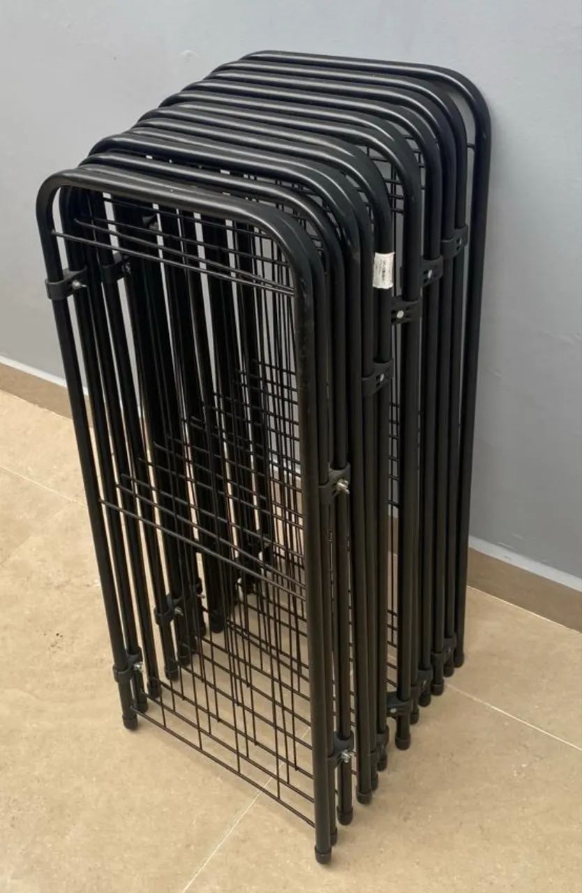 grade modular cercadinho dobrável preto - Foto 6