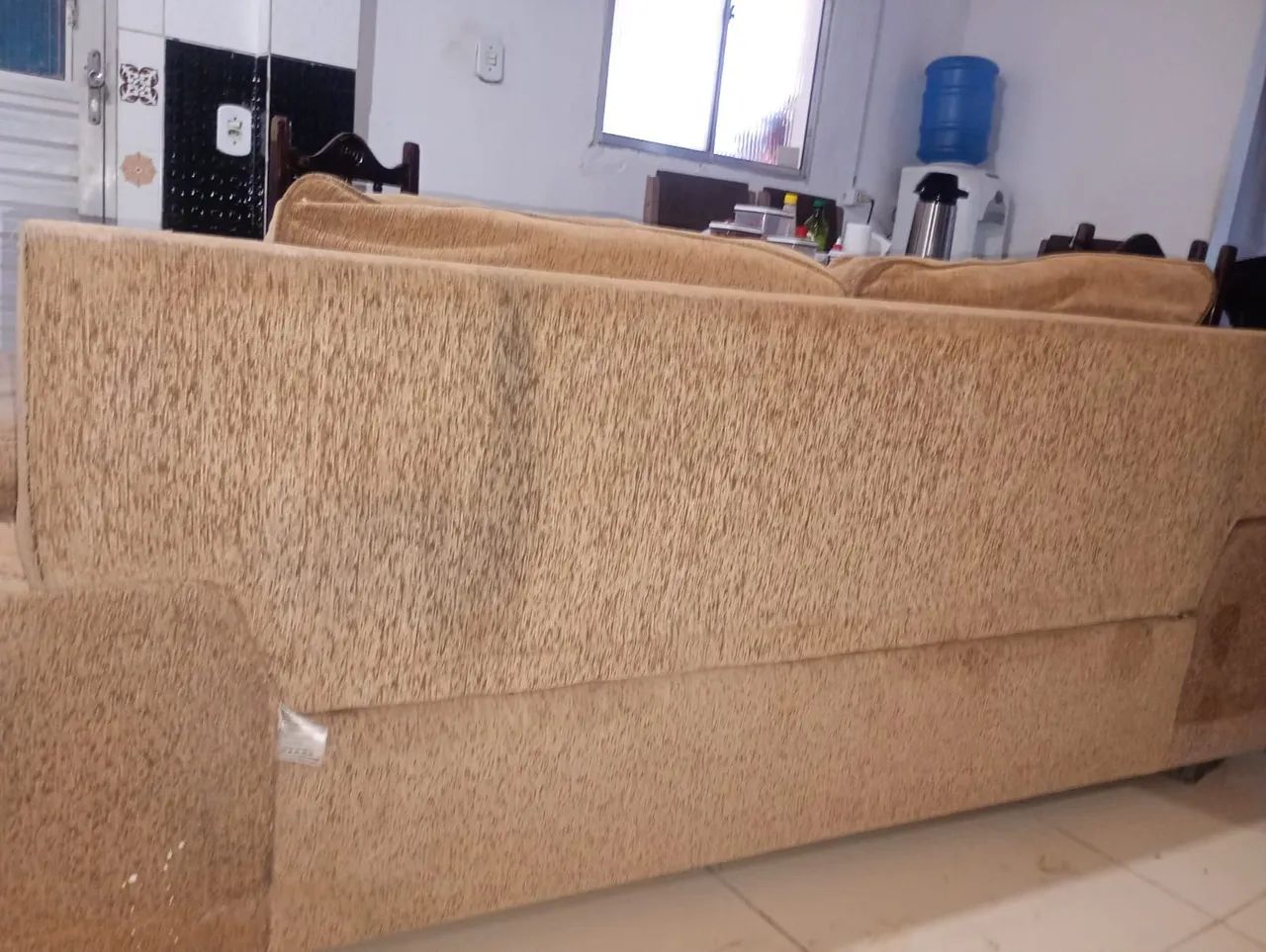 Sofá ortopédico, grande, marrom, usado (Aceito ofertas ). - Foto 3