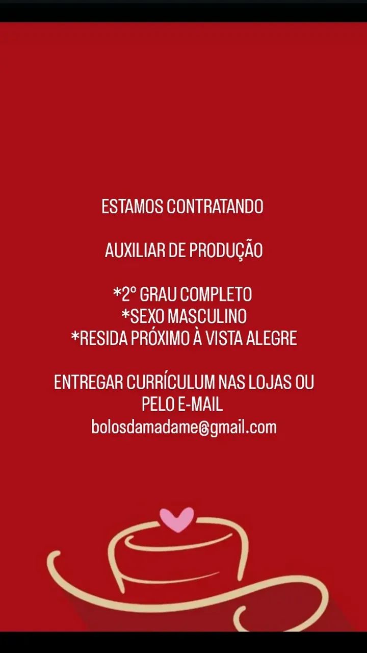 AUXILIAR DE PRODUÇÃO MASCULINO