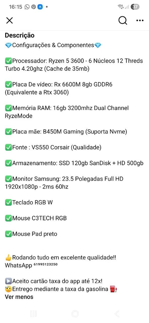 Pc Gamer Completo Roda tudo  - Foto 4