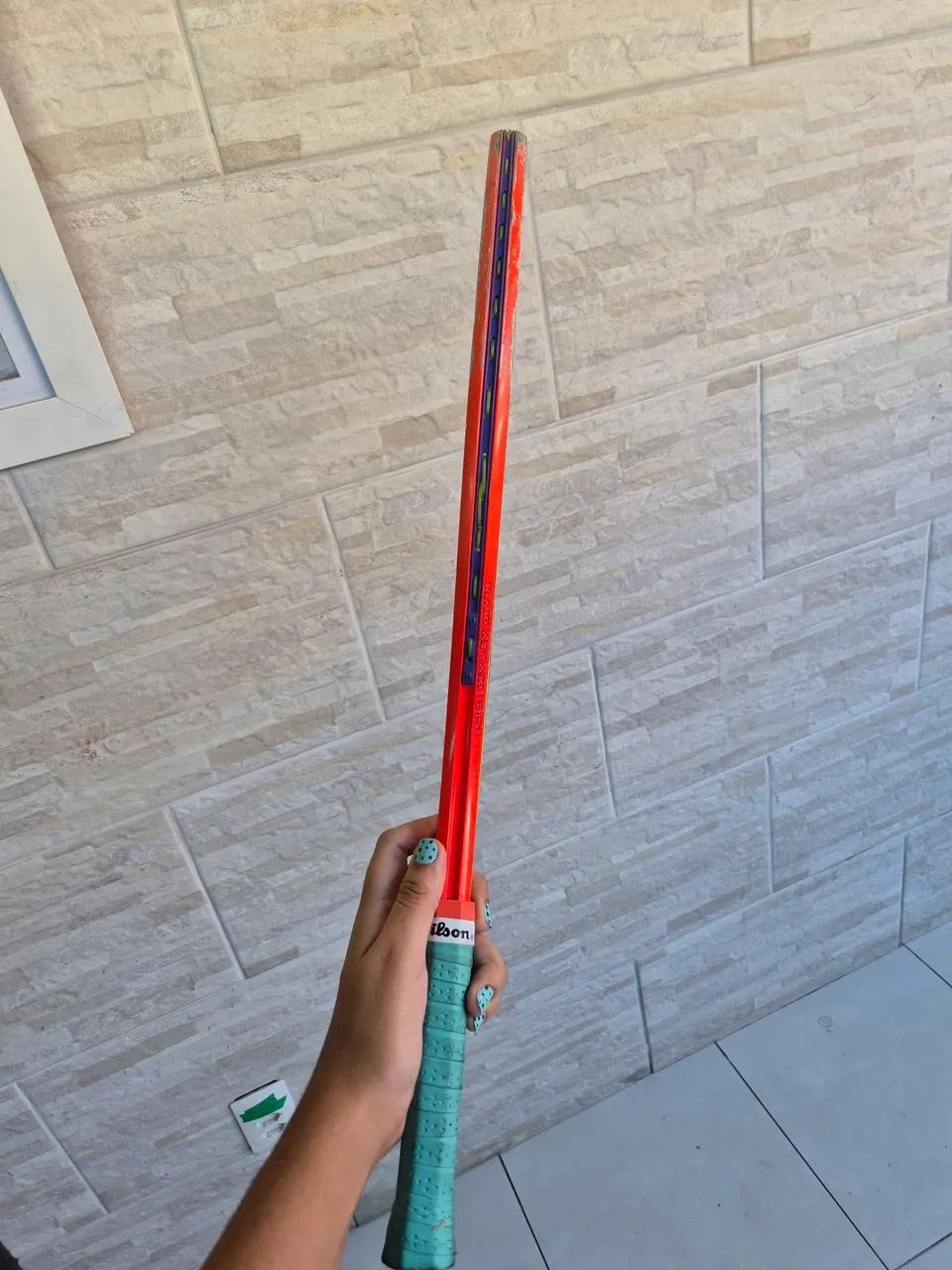 Raquete de Tênis Wilson Verde - Marca Profissional - Foto 4