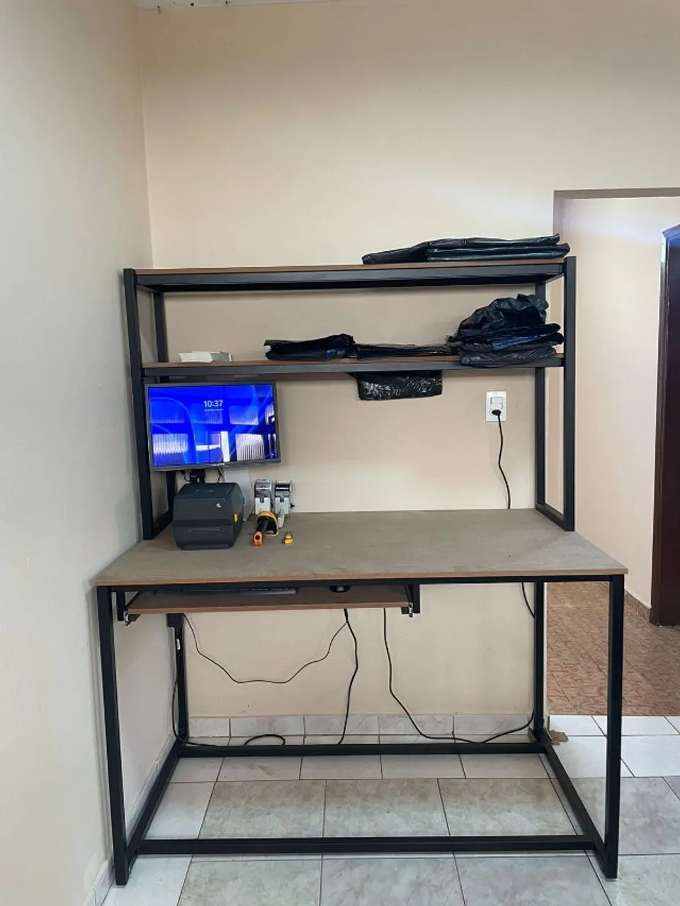 Mesa para expedição bancada alta de trabalho