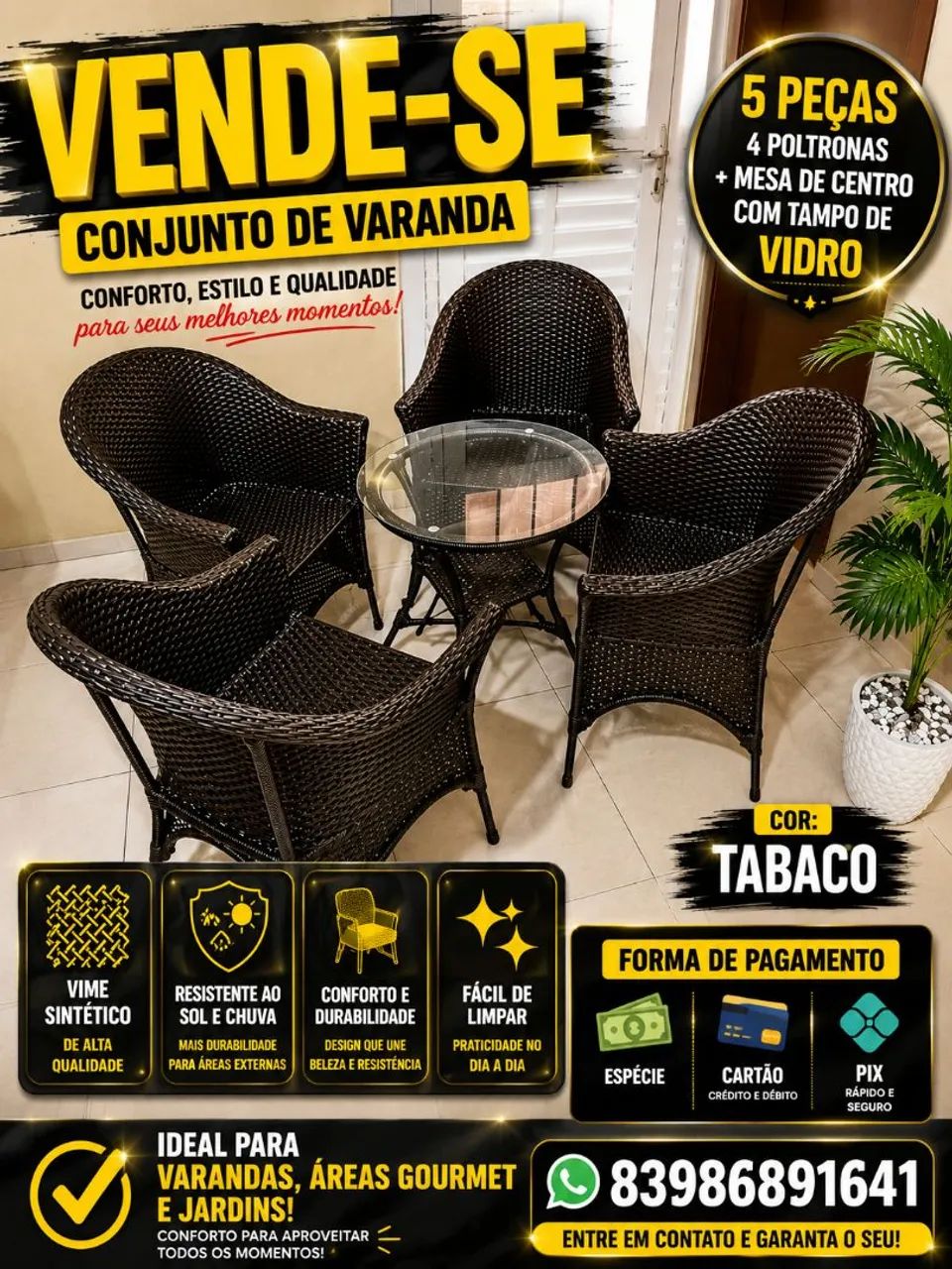 Cadeira de terraço Semi nova 