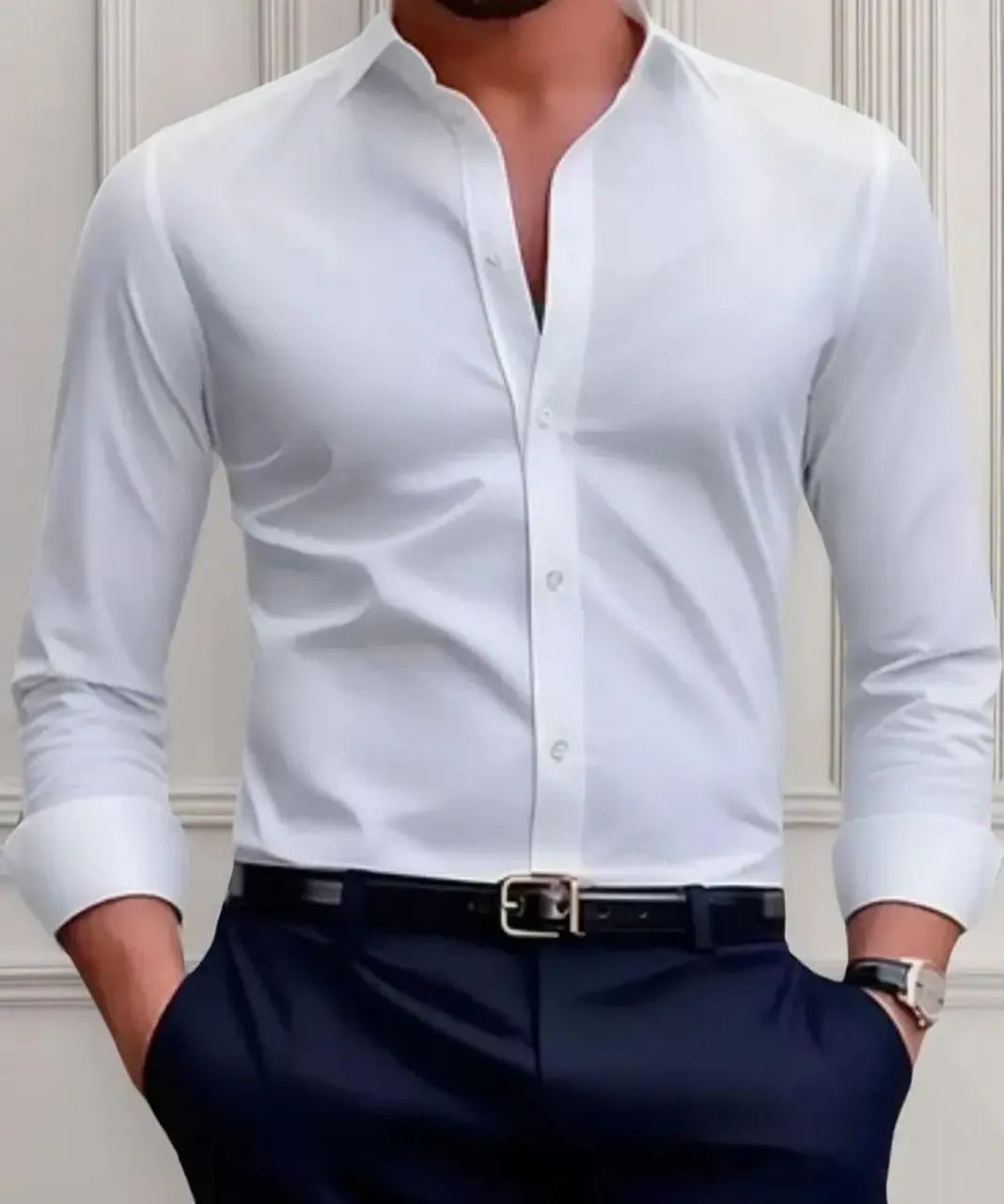 Camisa social fibra de Bambu