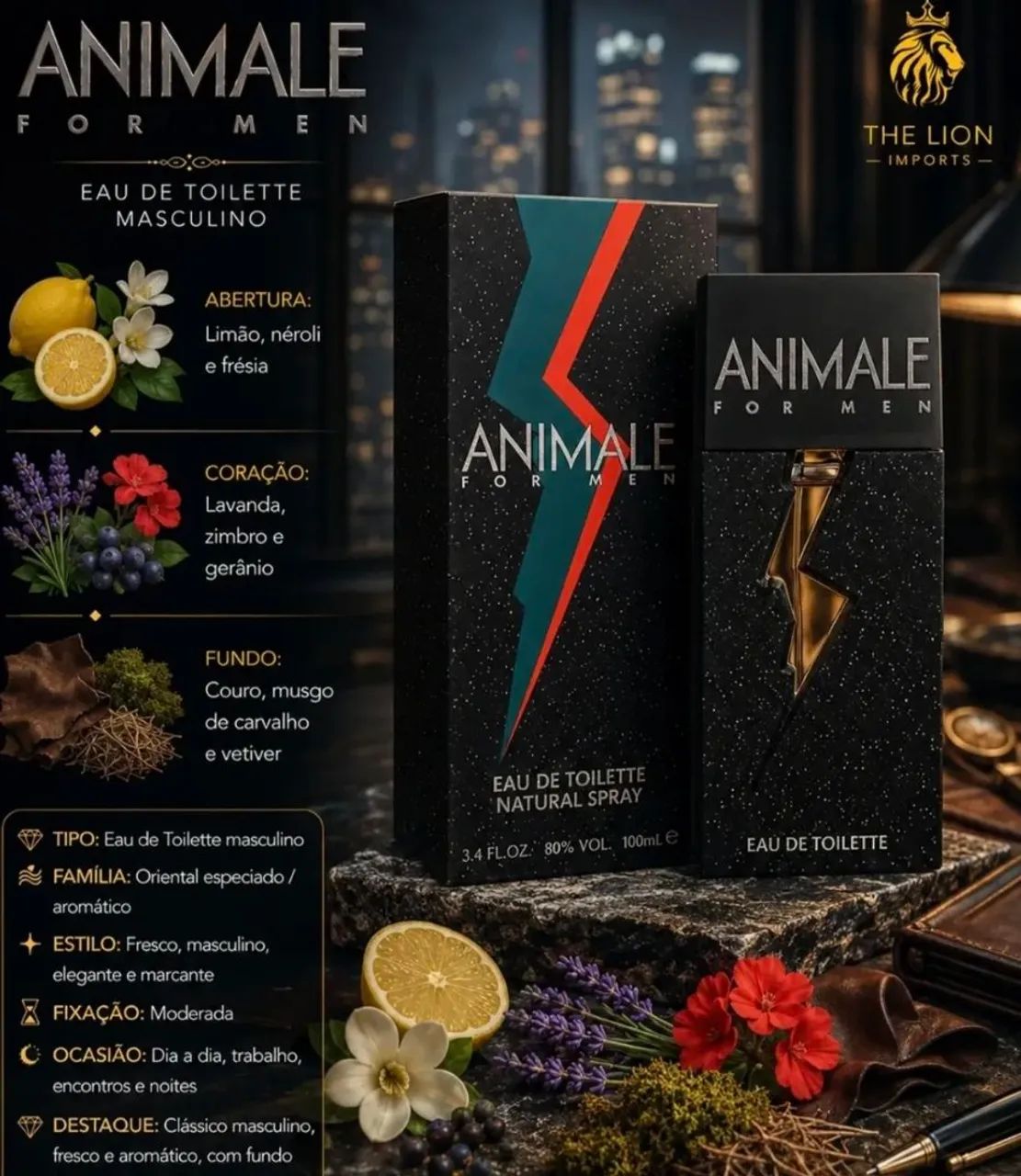 Perfume Animale for men 100 ml lacrado 