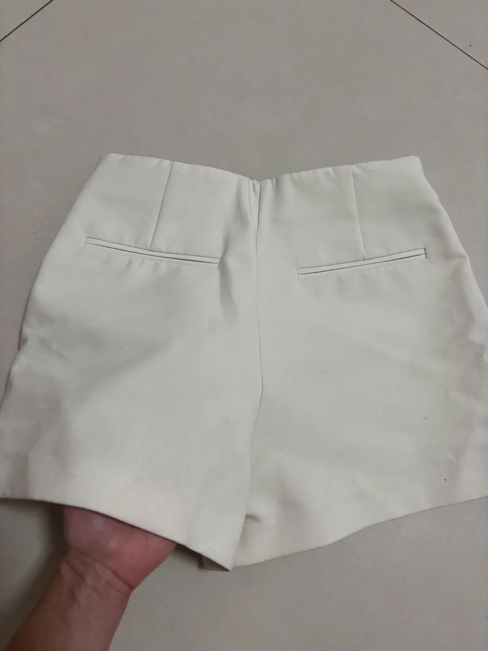Short saia Zara PP off white branco  - Foto 5