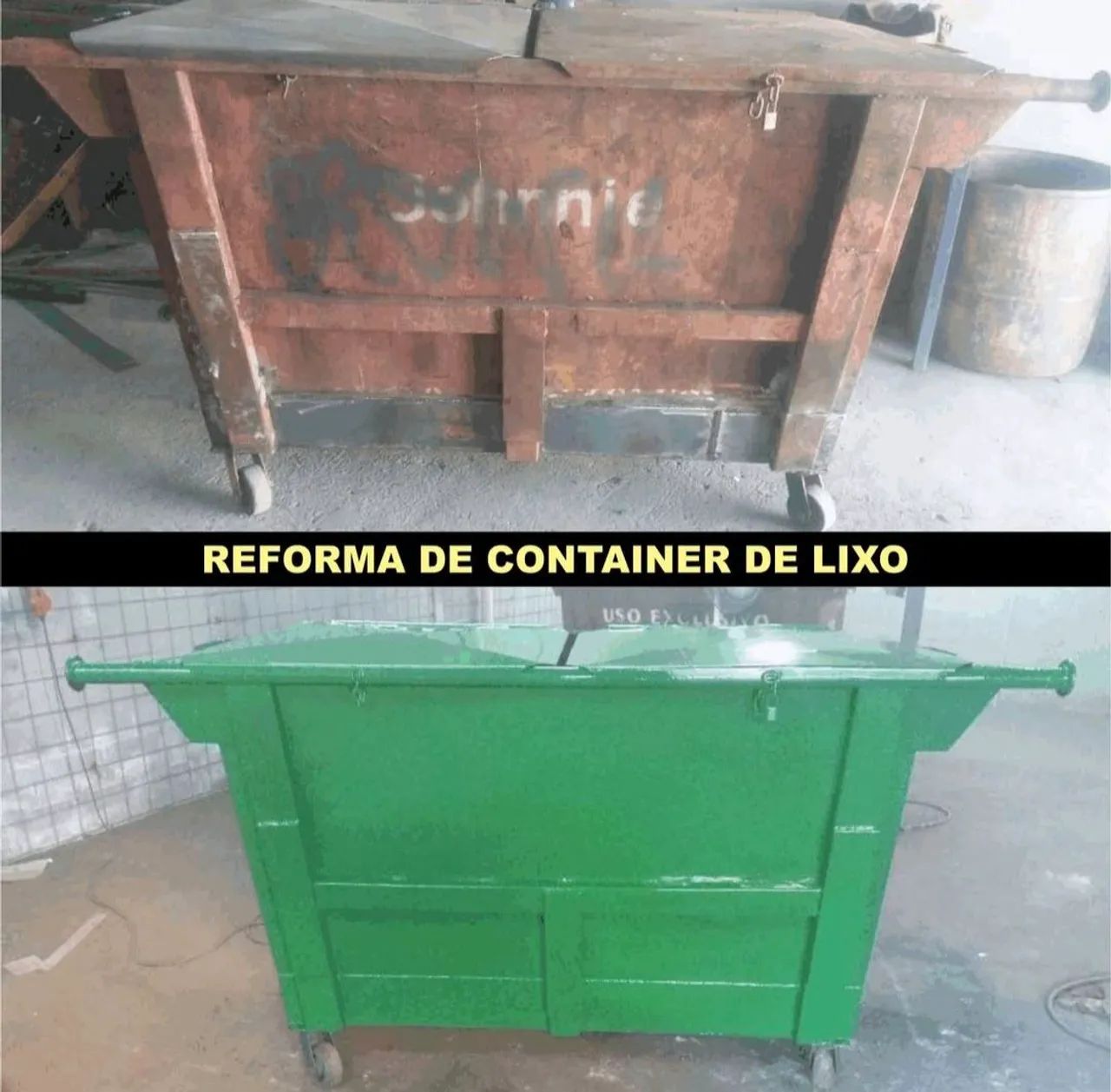 Reforma e fabricação de contener basculante de lixo  - Foto 5