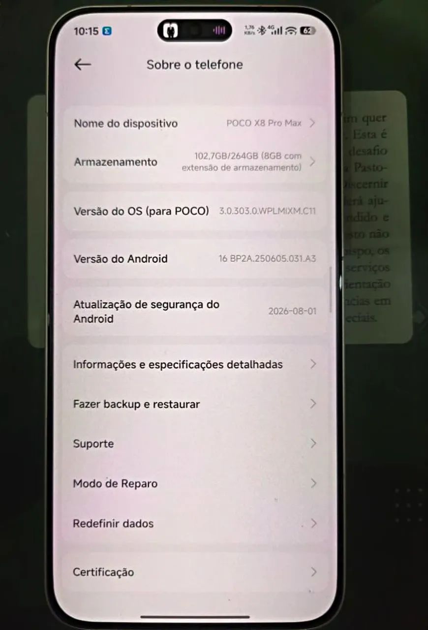Poco X8 pro Max 12GB RAM/256GB memória - Branco  - Foto 4