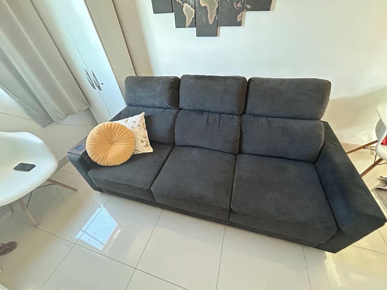 Sofá retrátil 3 lugares 220cmx140cm 