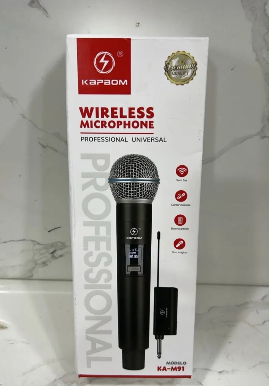 Microfone sem fio profissional 