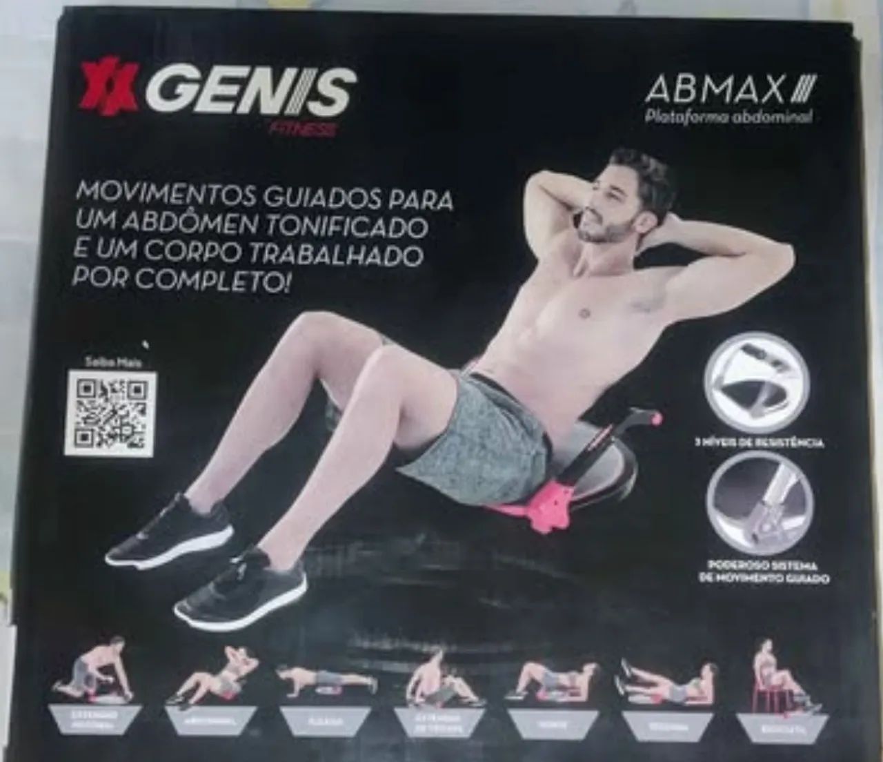Plataforma Abdominal Max Genis ORIGINAL POLISHOP. NOVO NA CAIXA+ BRINDE.NOTA FISCAL. LEIA 