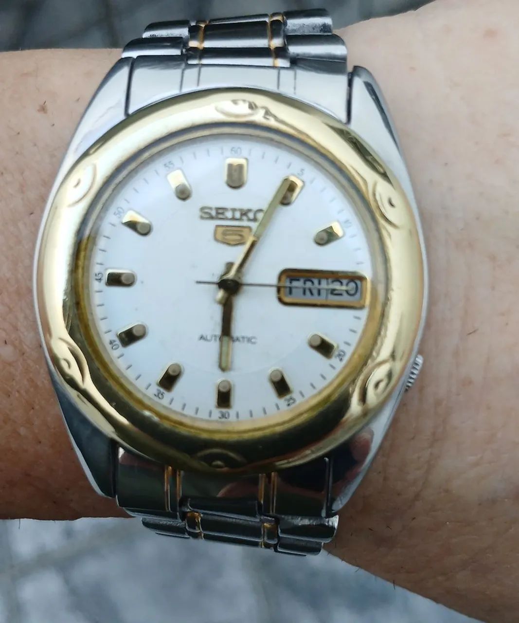 Belíssimo relógio antigo original SEIKO 5, automático,  vintage anos 80 - Foto 4