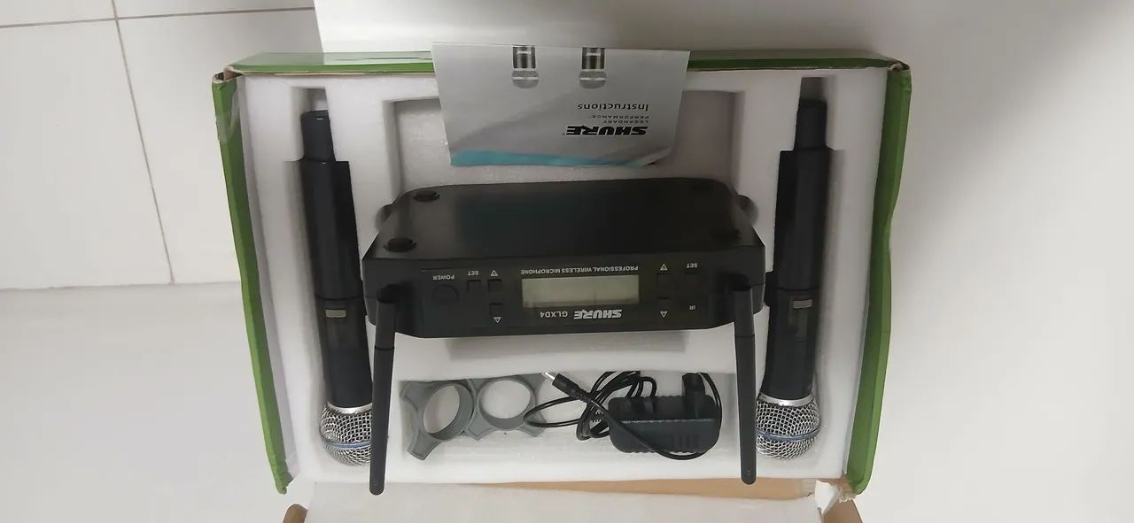 Microfone sem fio duplo