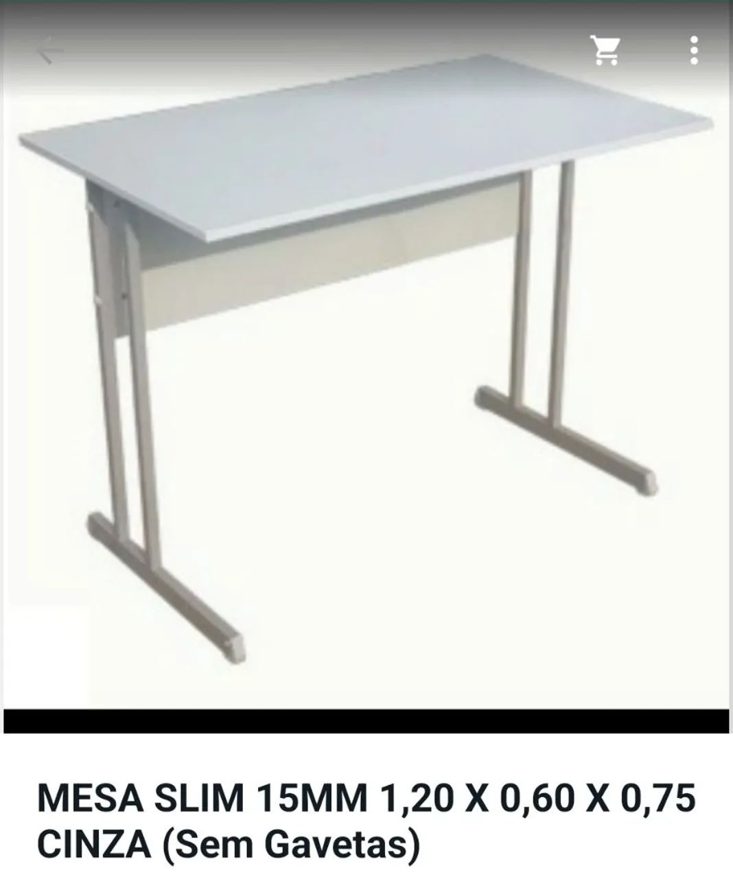 Slim Desk with Drawers, 1.20x0.60 m, New – Please Read the Listing