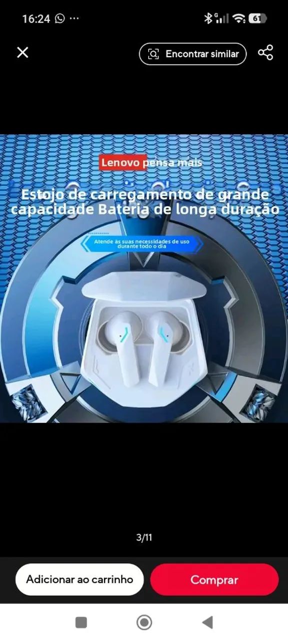 Fone Lenovo Gm2Pro Bluetooth 