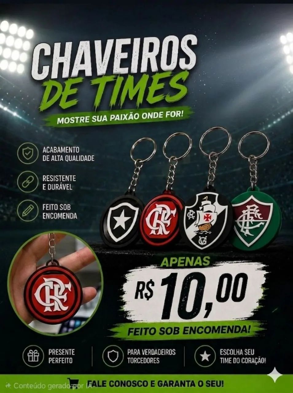 Chaveiros 3D - personalização 