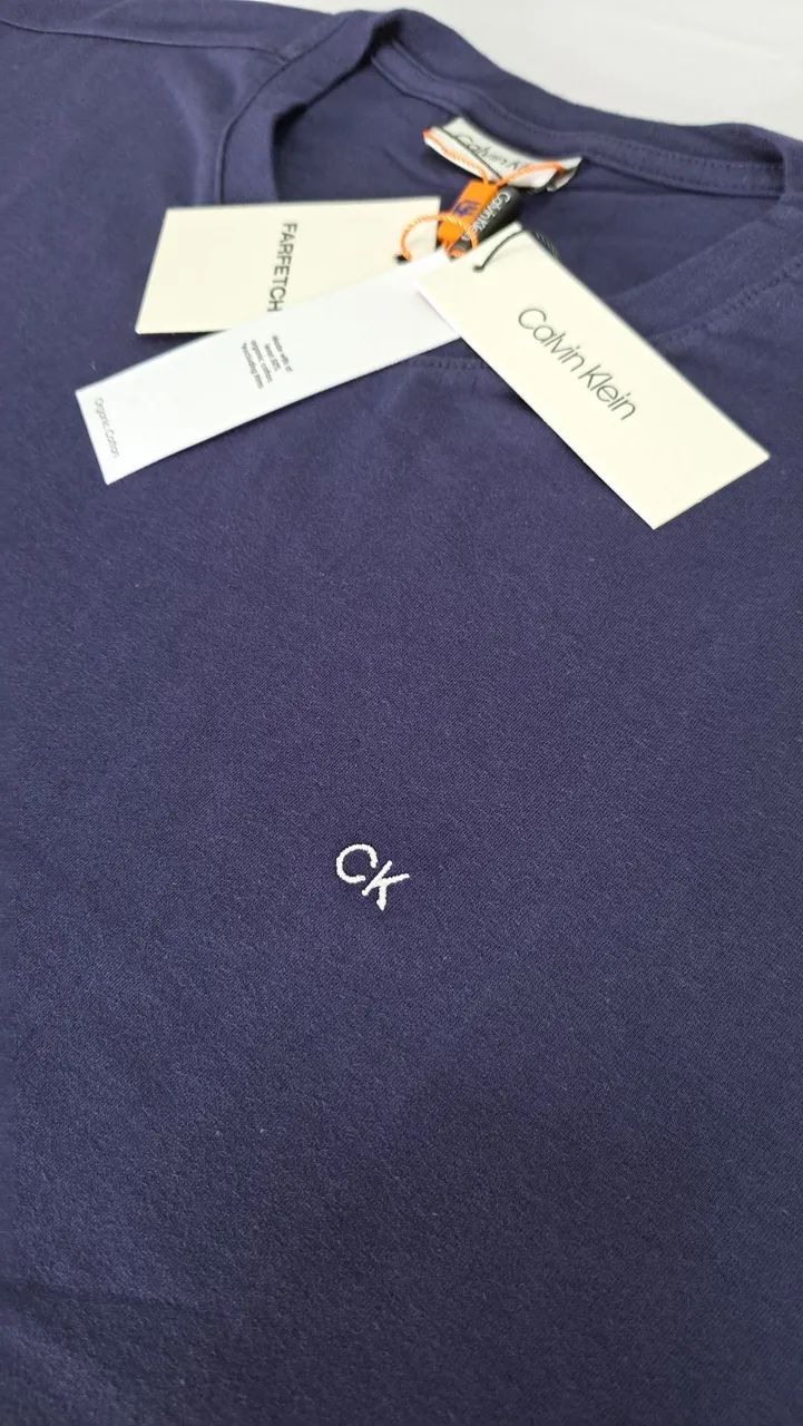 Camiseta Calvin Klein Azul M - Foto 4