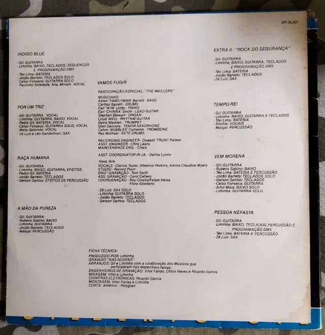 LP Vinil Gilberto Gil - Raça Humana Com Encarte (1984) EX/VG+ - Foto 4