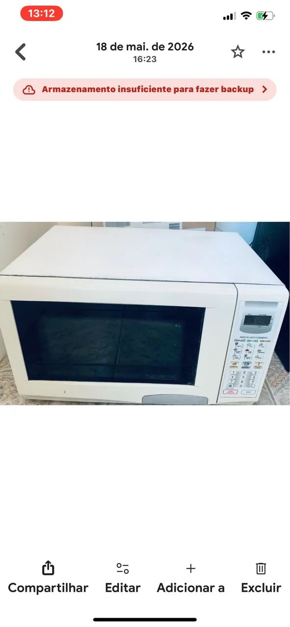 Microondas com defeito 