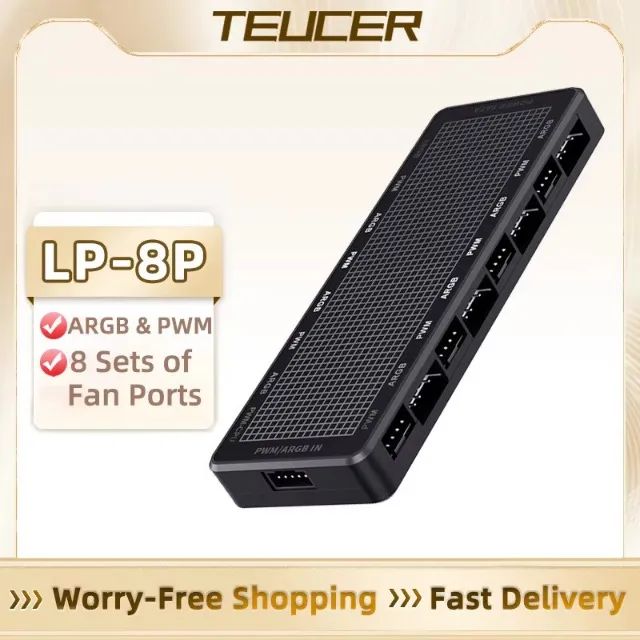 Controladora TEUCER Argb, Pwm, 8+8 Portas, 5V 3pin, 12x 4,90