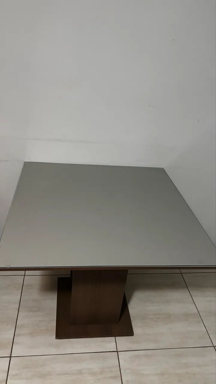 MESA QUADRADA 90x90 C/ TAMPO VIDRO - Foto 3