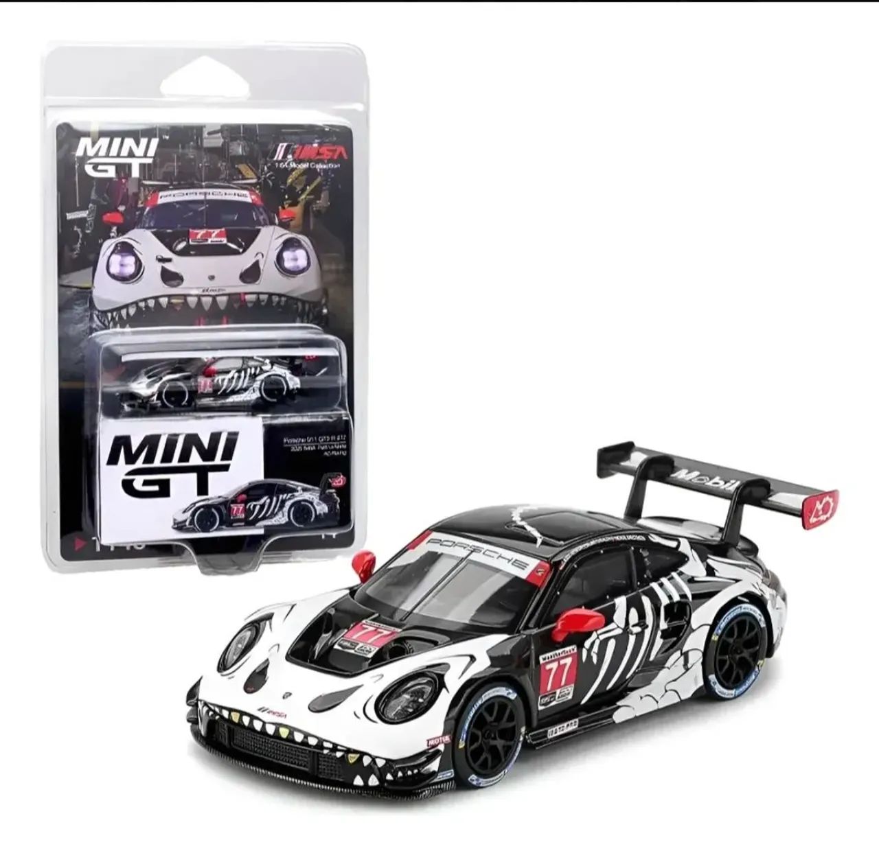 ミニカー 1/43 Porsche 911(991) GT3 RS/PMA Mini GT Porsche 911 GT3 R Imsa Petit Rexy Skeleton Preto - Hobbies