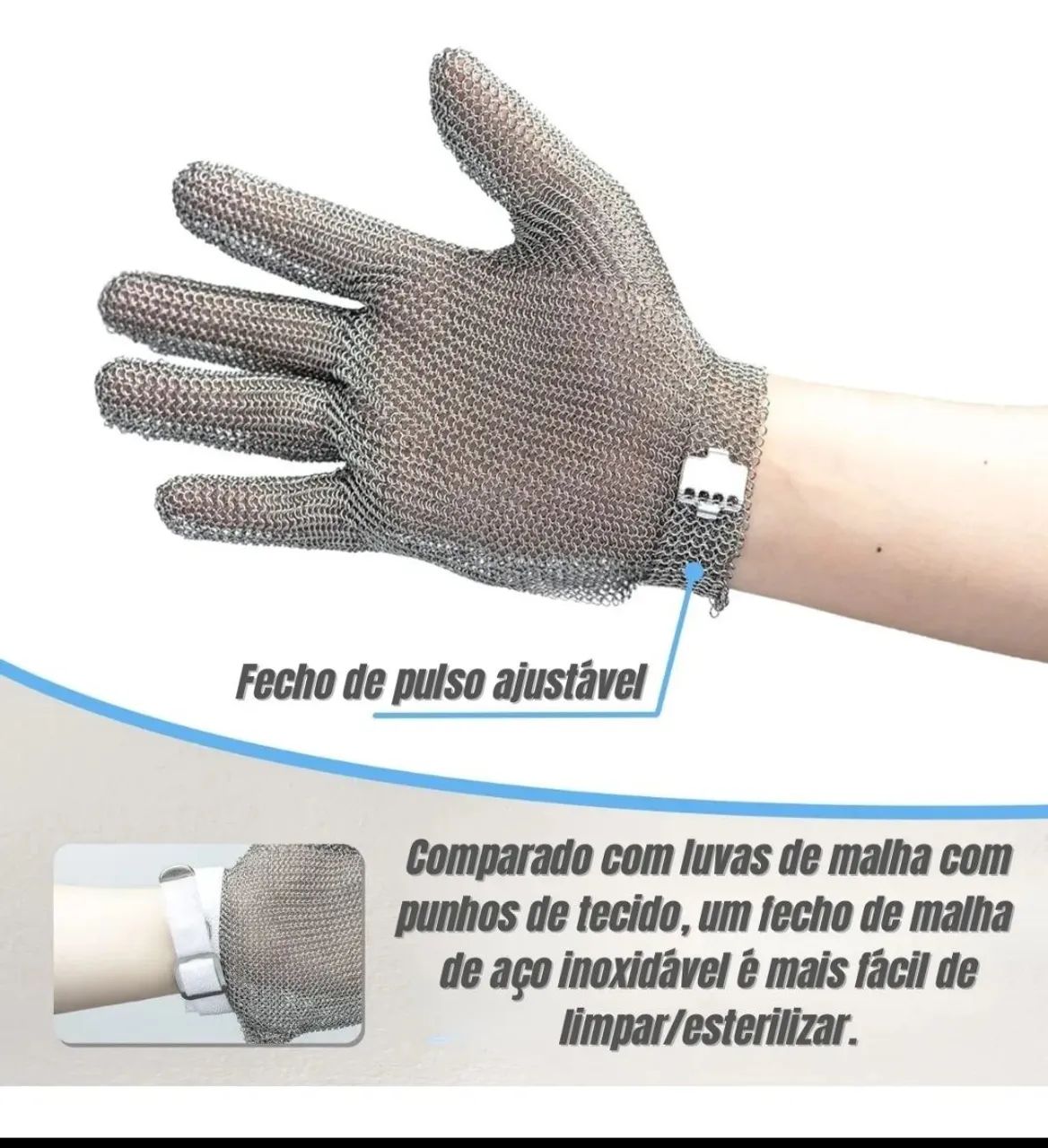 LUVA DE AÇO PARA AÇOUGUEIRO(AÇOUGUE) - Foto 5