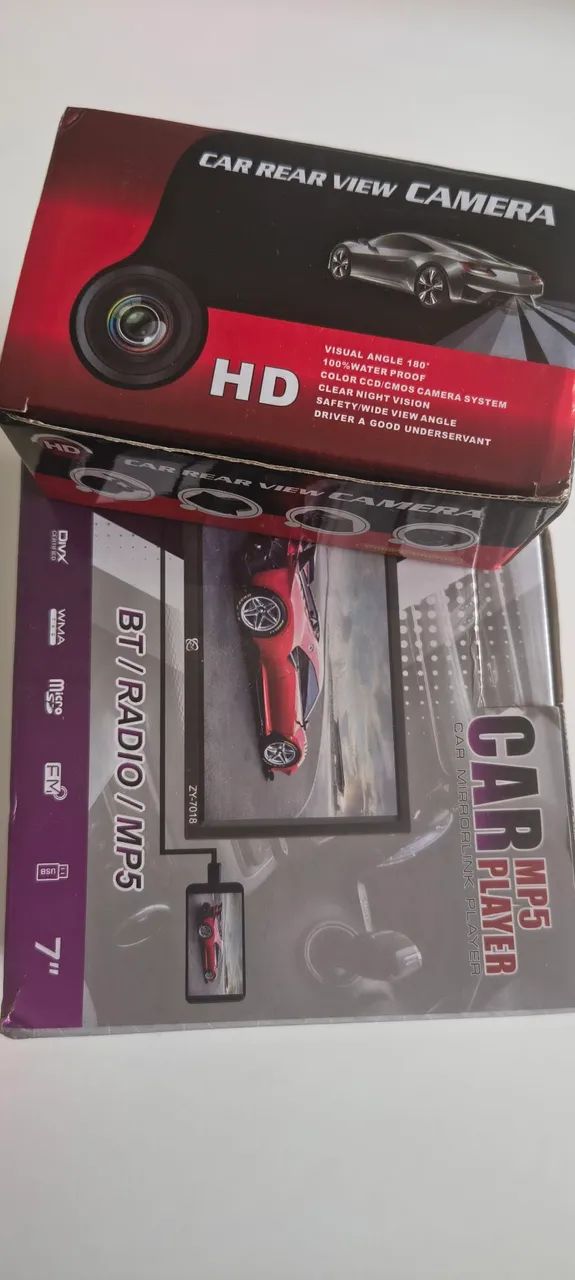Rádio dvd com câmera de ré 
