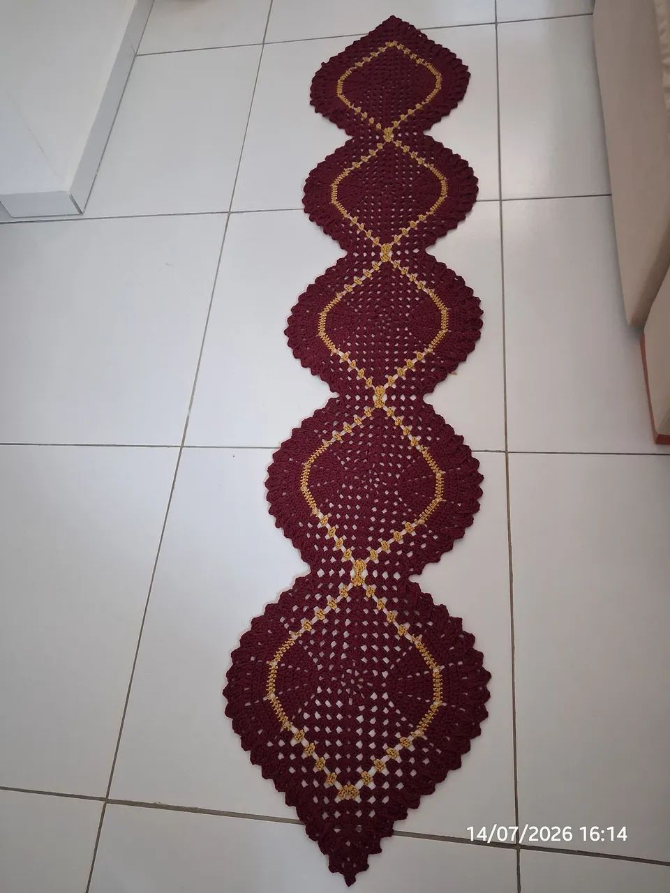 Trilho de Mesa Crochê  - Foto 3