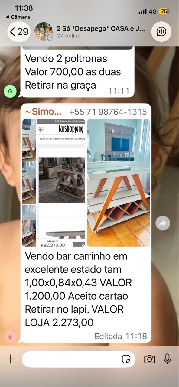 Carrinho de bebidas/apoio - Foto 2