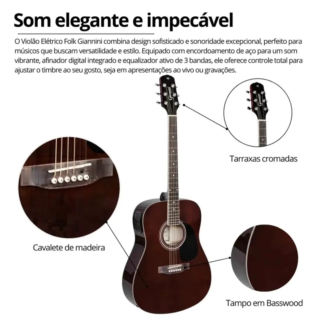 Violão Giannini novo  - Foto 3