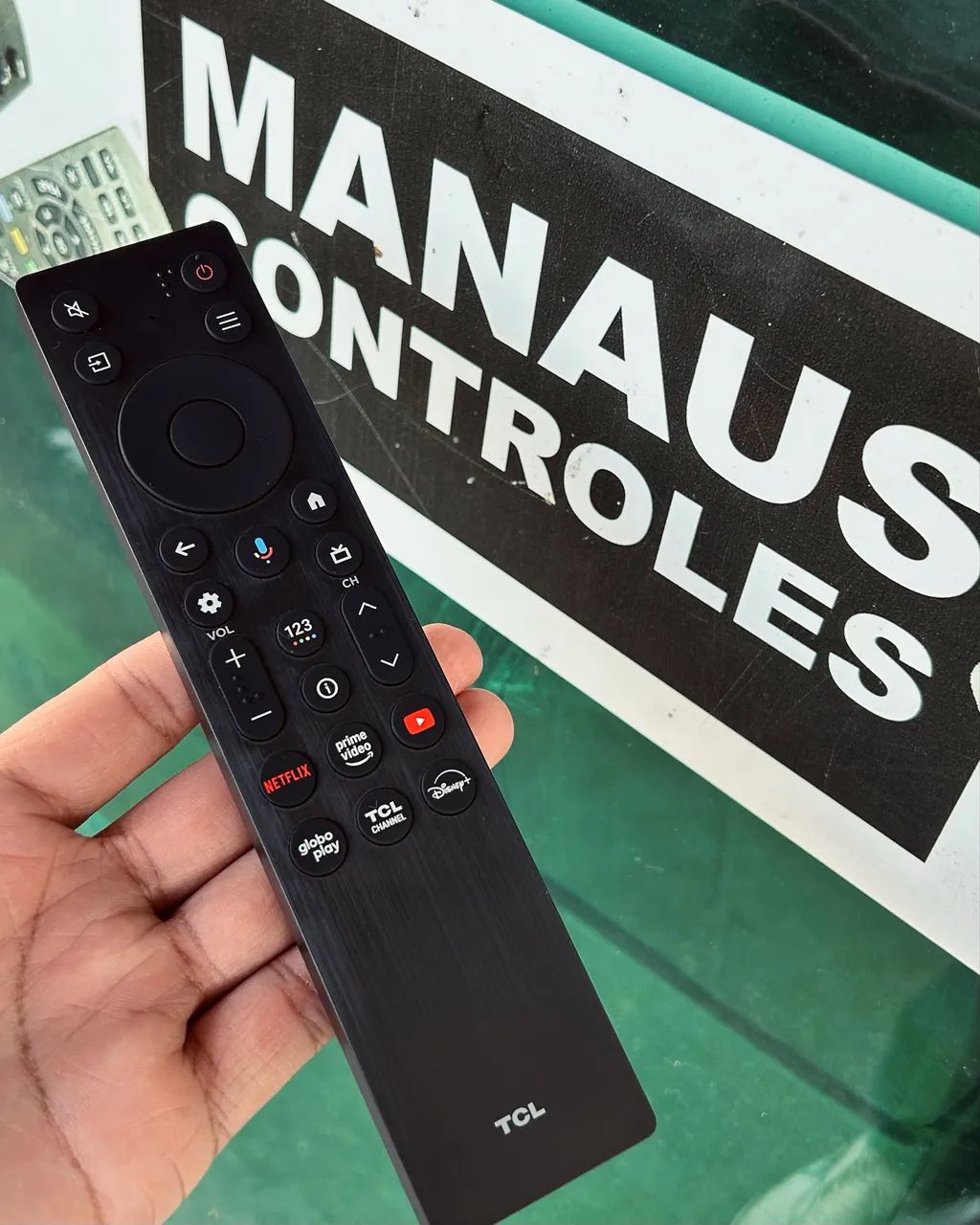 Controle Original Tv TCL Android 4K comando de voz 