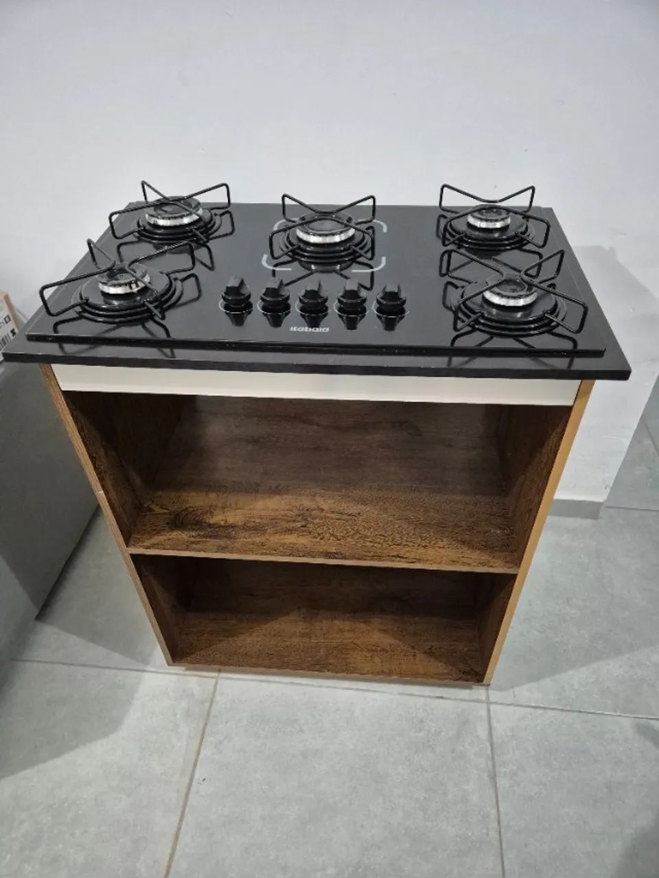 Fogão cooktop com bancada