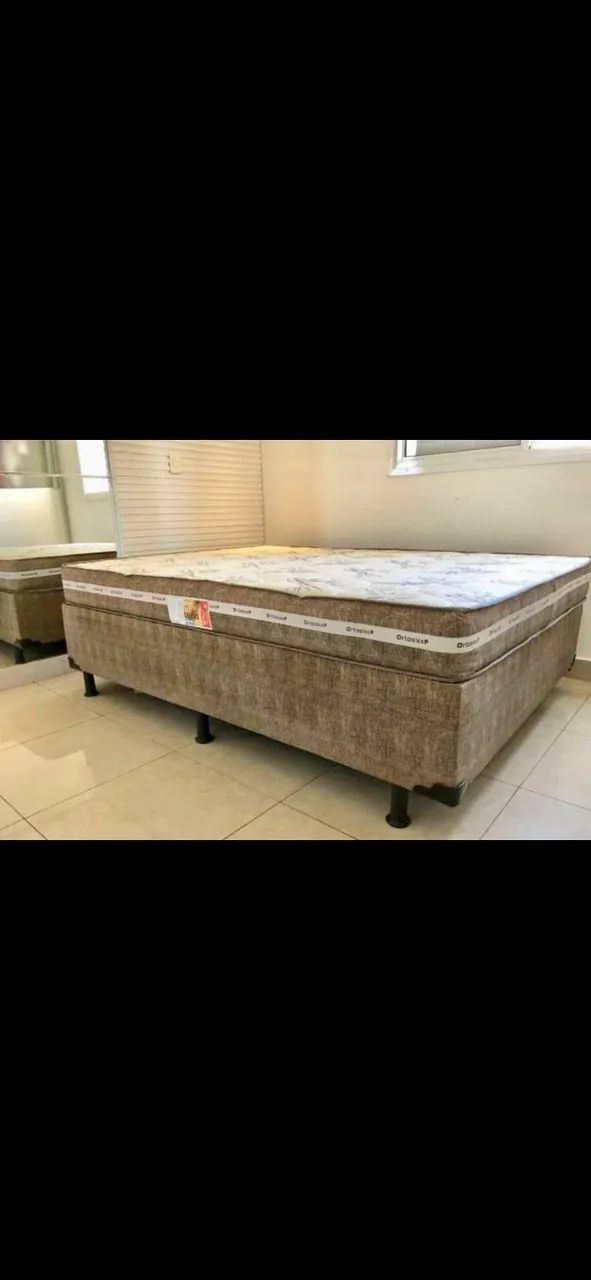 Cama box casal colchão e base