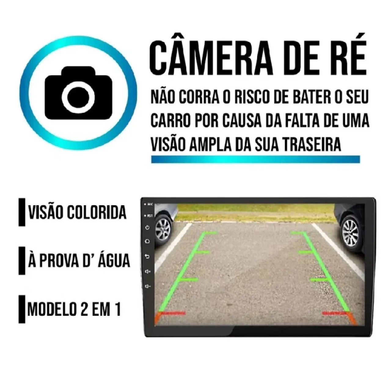 Multimídia 9 polegadas com câmera de ré  - Foto 5