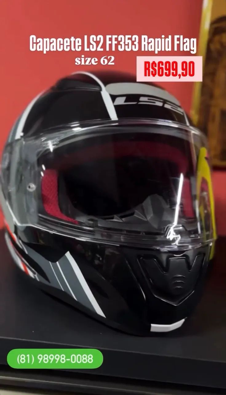 CAPACETE LS2 FF353 RAPID FLAG - Foto 2